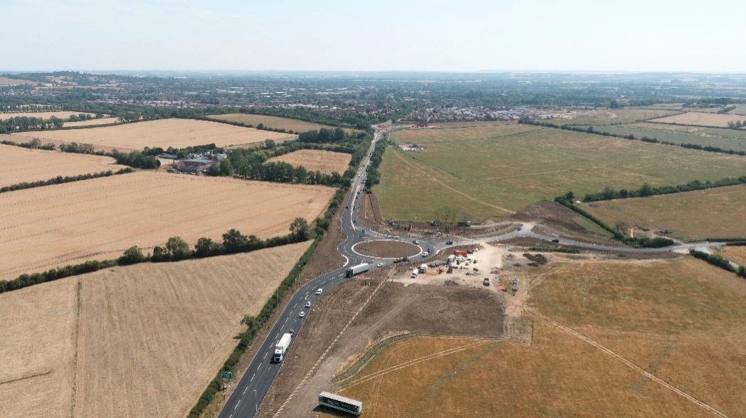Completion of new access roundabout marks important milestone for Stratford46 Business Park